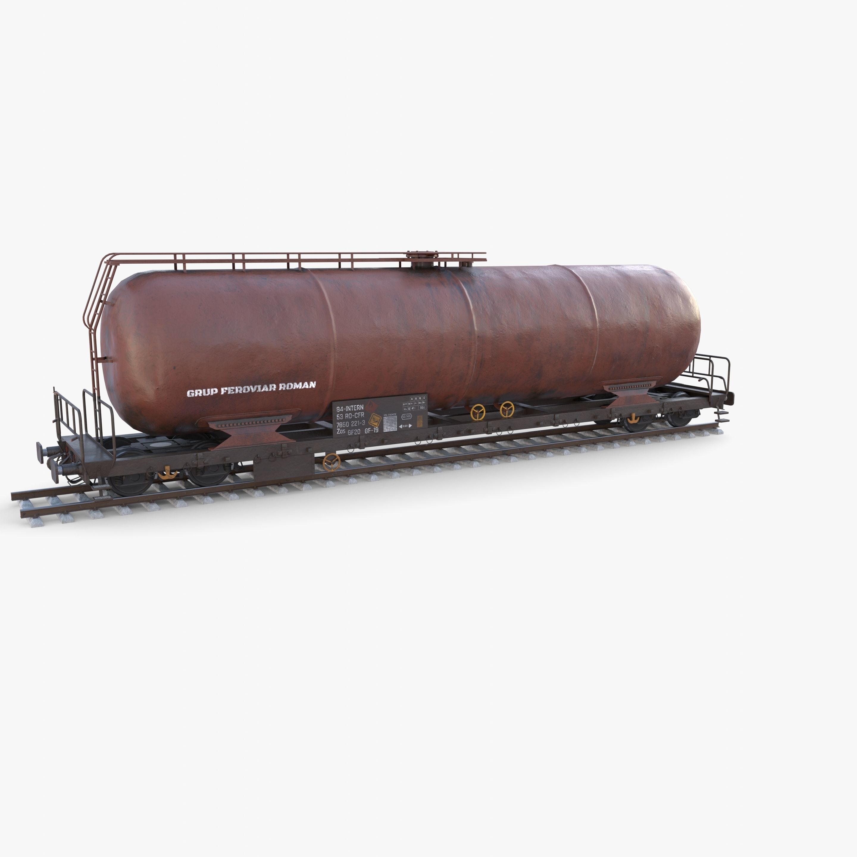 CFR Tanker Rail Car v1 3D model_2