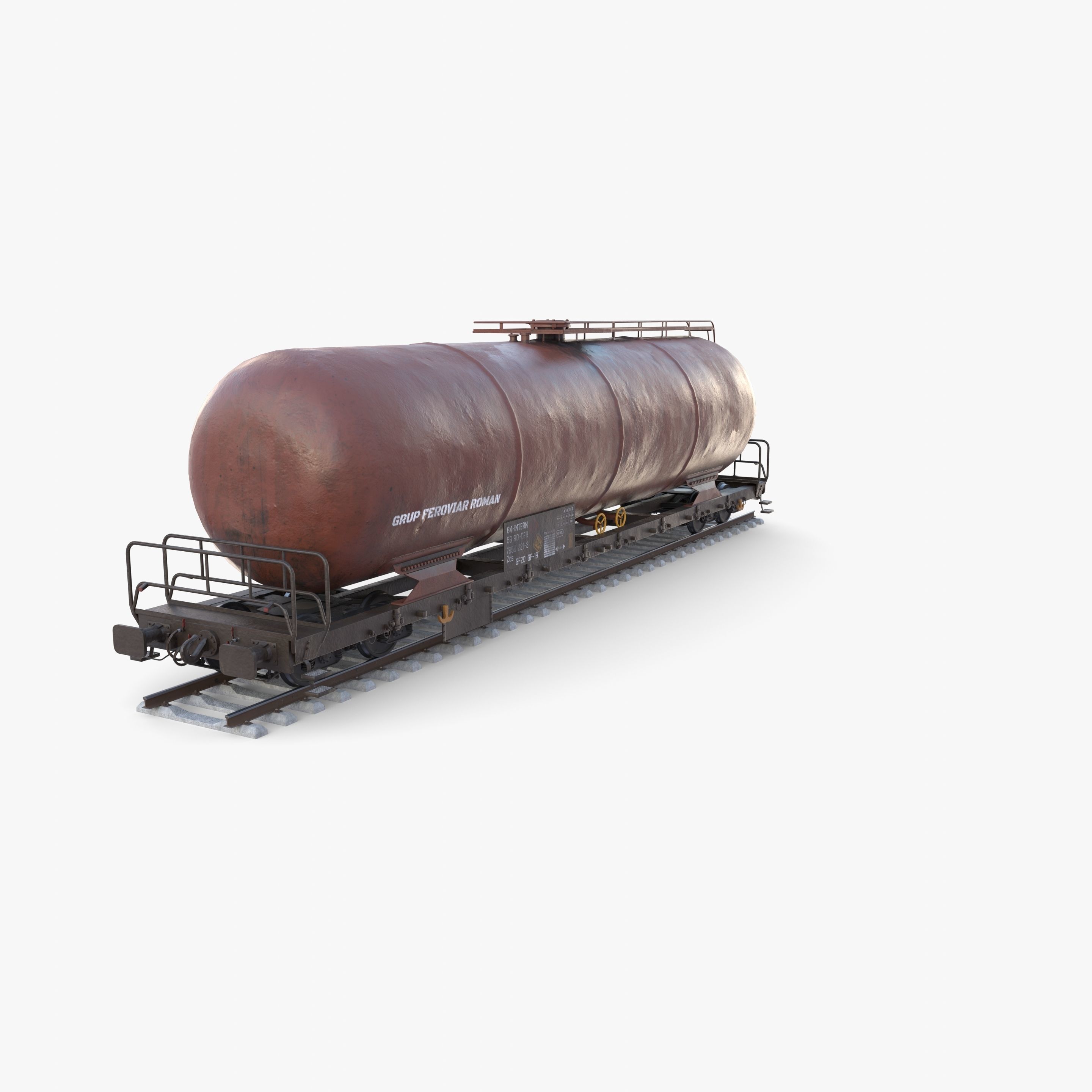 CFR Tanker Rail Car v1 3D model_8