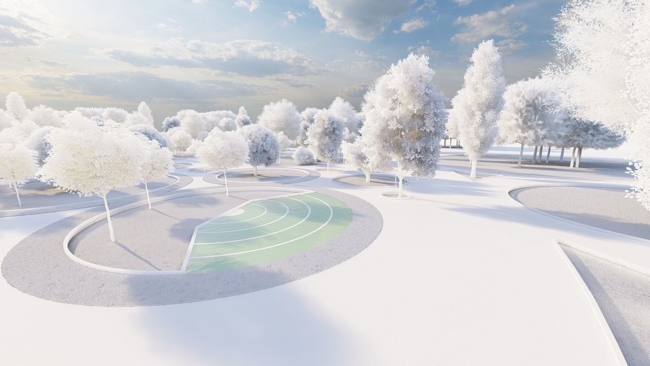 park-public park-Private Park Landscape 3D model_30