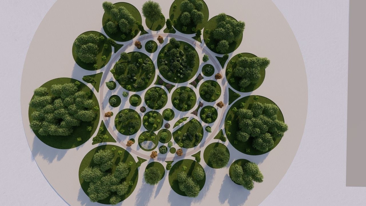 park-public park-Private Park Landscape 3D model_13