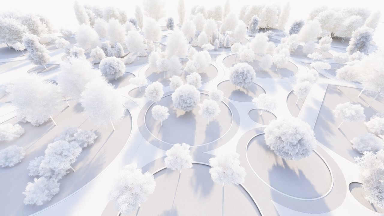 park-public park-Private Park Landscape 3D model_22