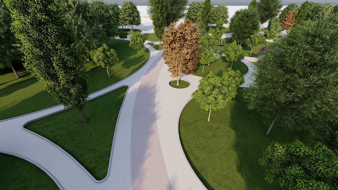 park-public park-Private Park Landscape 3D model_18