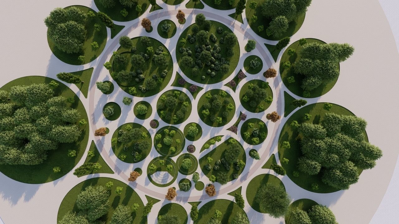 park-public park-Private Park Landscape 3D model_3