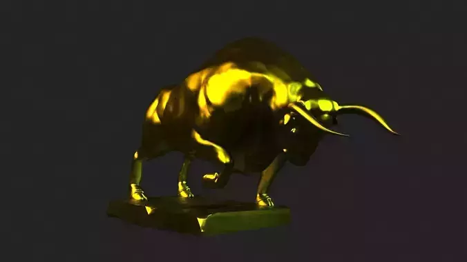 charging bull wall street sculpture statue cow