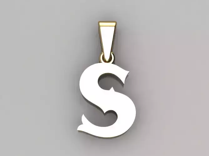 S alphabate pendant 