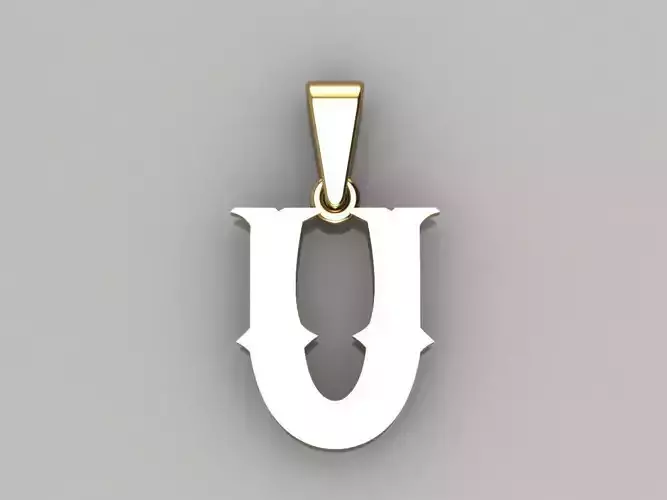 U alphabate pendant 