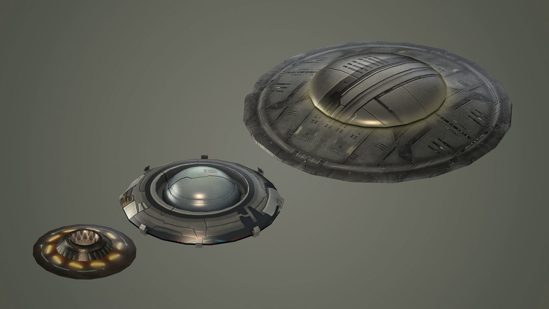 ufo space alien spaceship sci fi ufo spaceship spacecraft  3D model_4