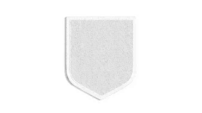 White Shield Embroidered Patch - lying embroidery emblem
