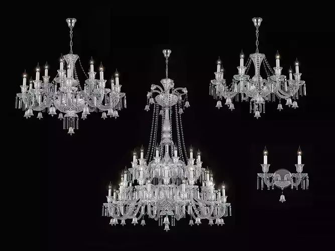 716 Campana Osgona Collection of Crystal Lamps 