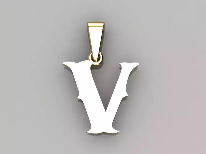 V alphabate pendant 