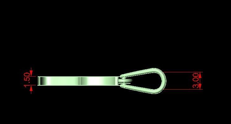 V alphabate pendant  3D print model_4