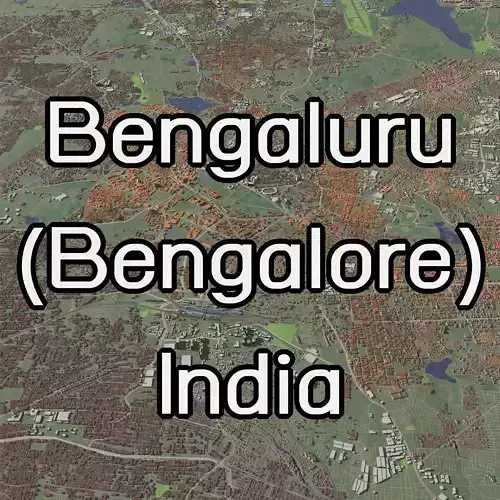 Bengaluru  India - city and urban 3D model