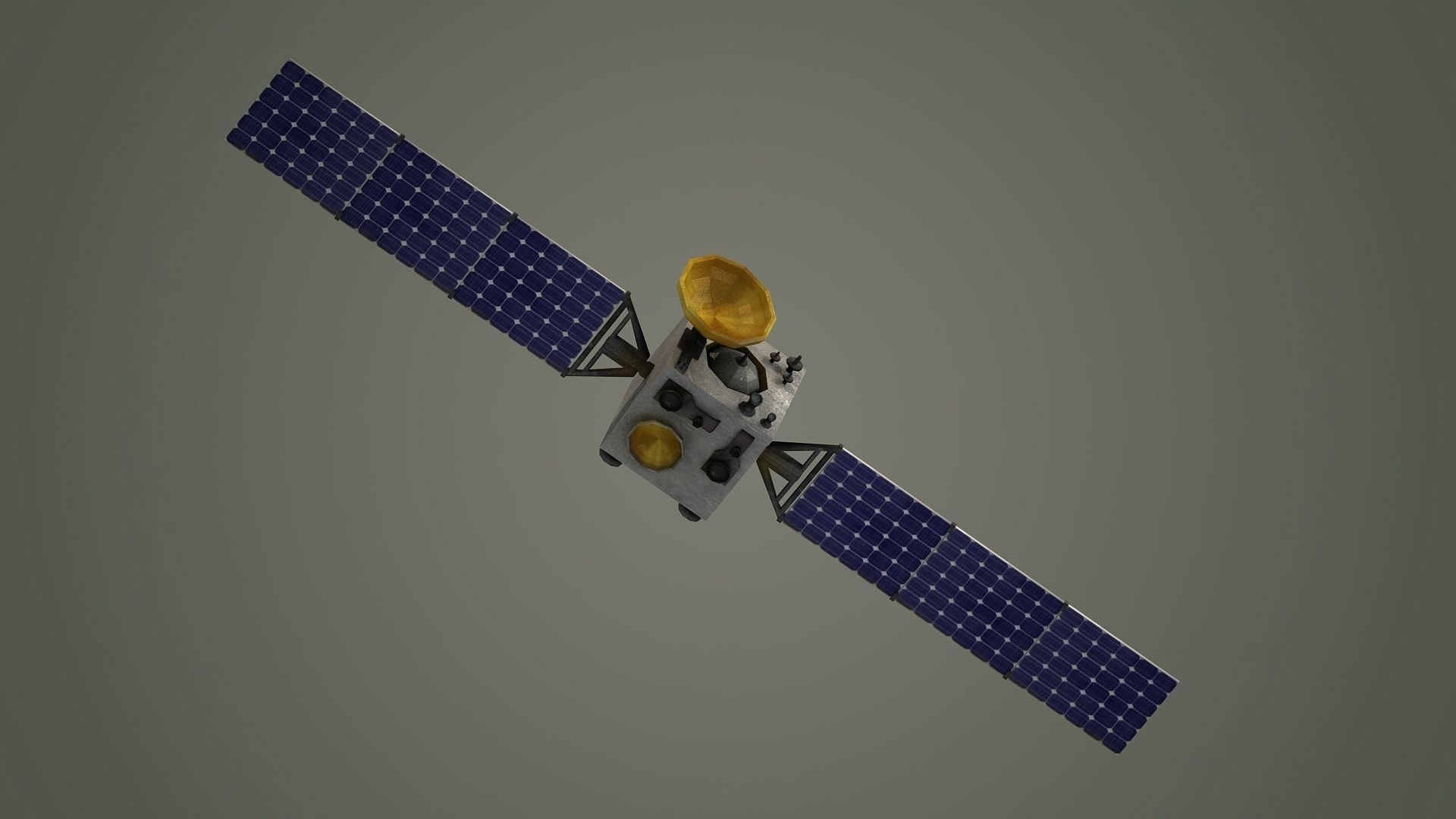 satellite space parts vr low poly spaceship kit satalite 3D model_1