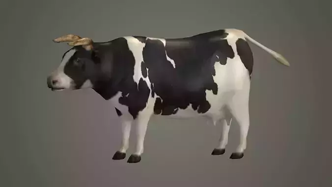 bull animal domestic game lowpoly cow animals