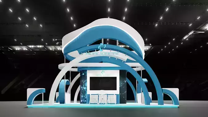 booth 9x6 white and blue