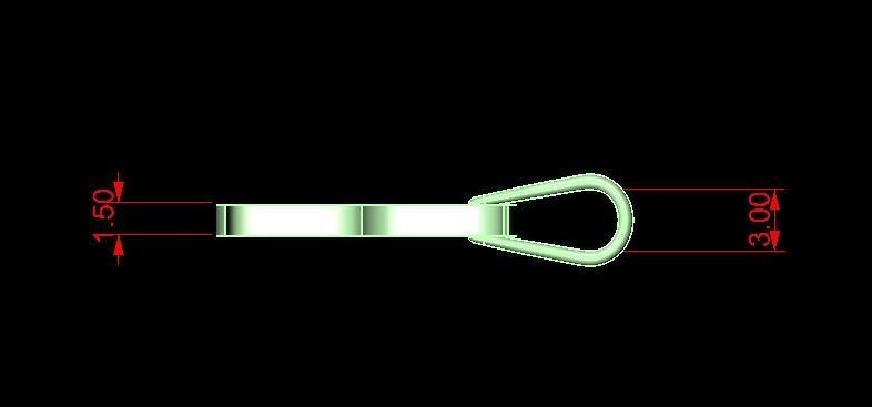 W alphabate pendant  3D print model_4