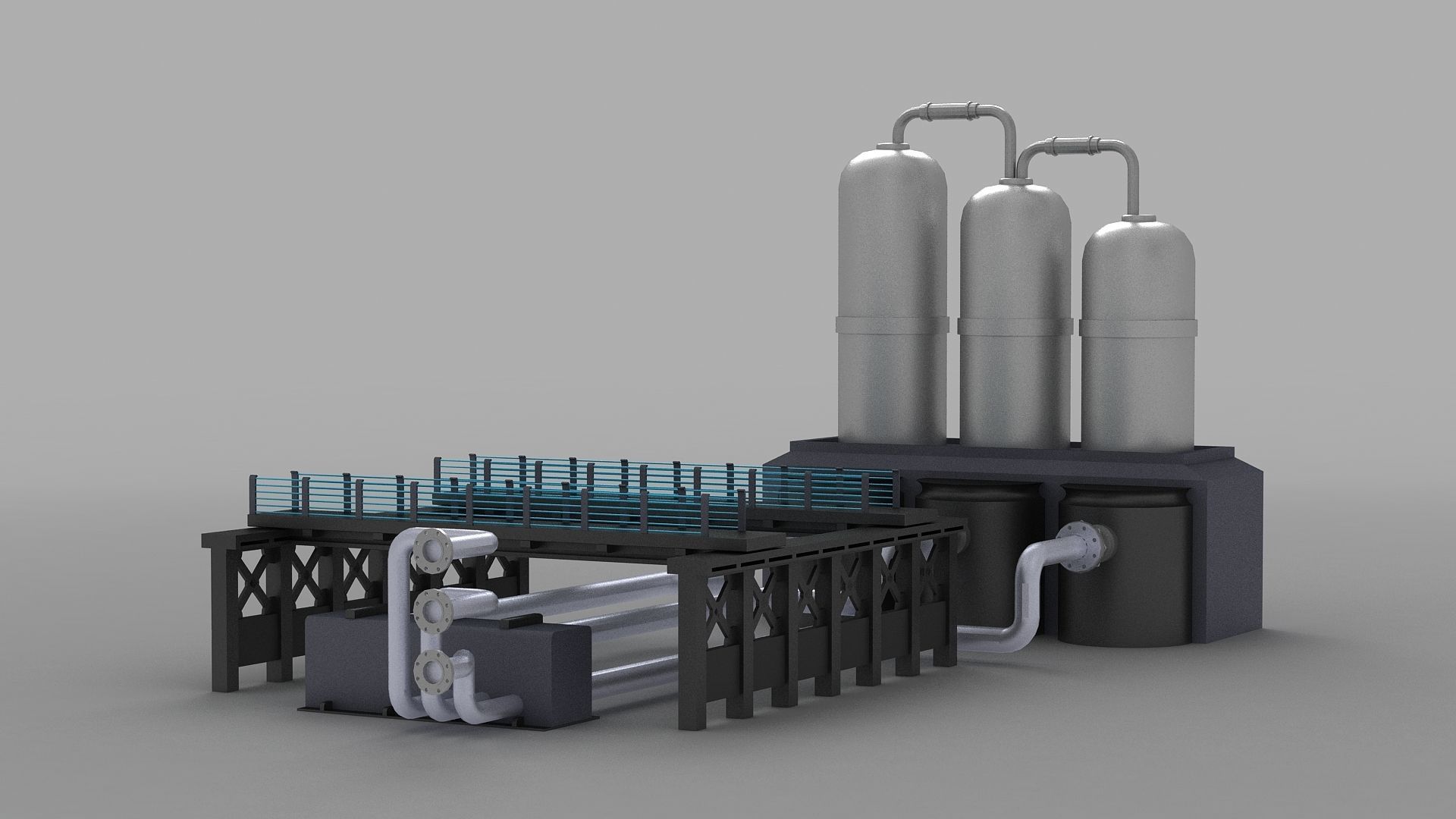 refinery factory field industry oil petrochemical refuel 3D model_2