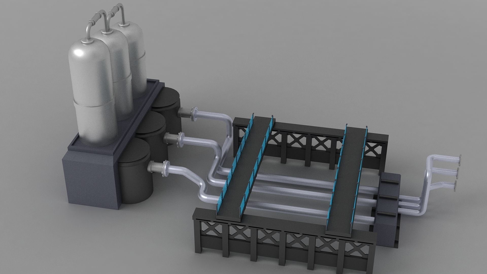 refinery factory field industry oil petrochemical refuel 3D model_4