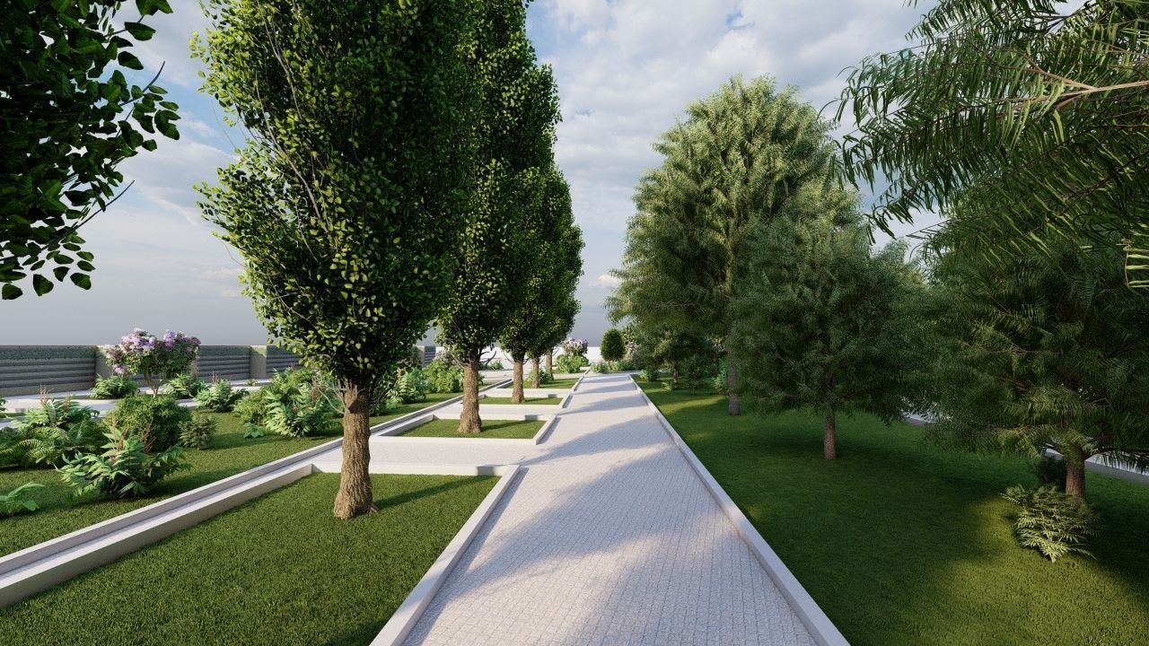park-public park-Private Park Landscape 3D model_9