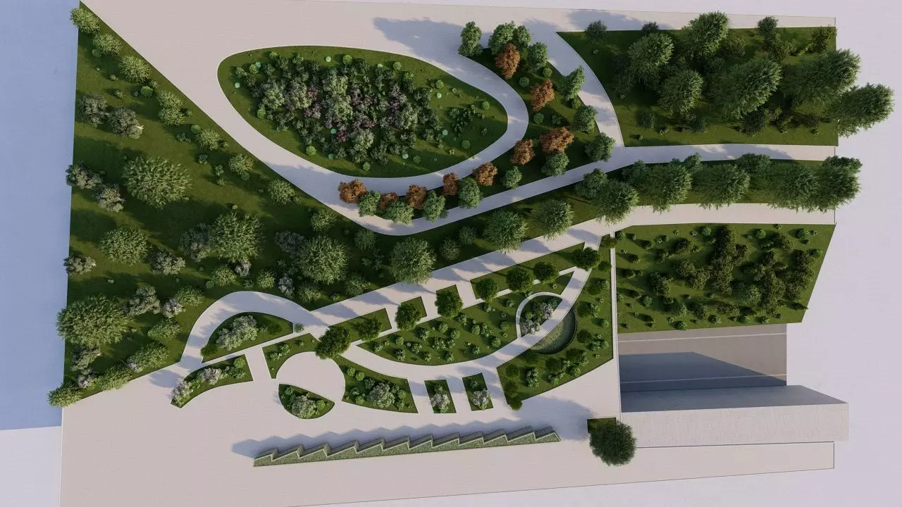 park-public park-Private Park Landscape 3D model_0