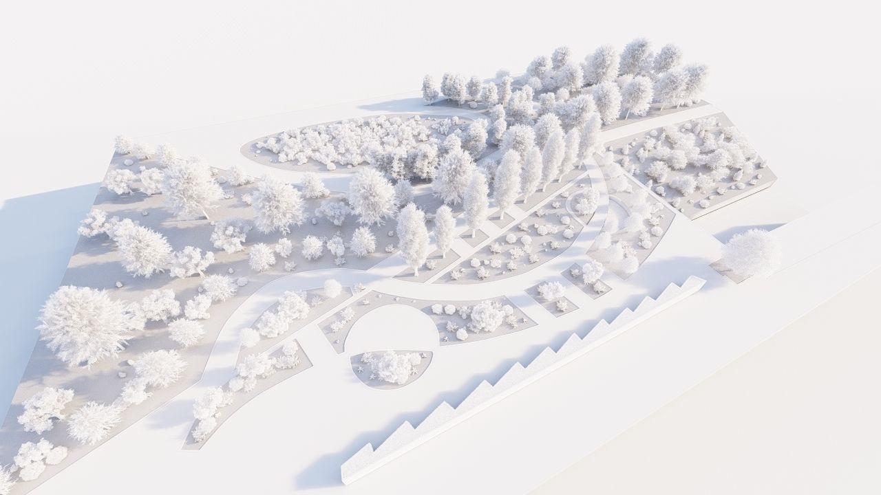 park-public park-Private Park Landscape 3D model_26