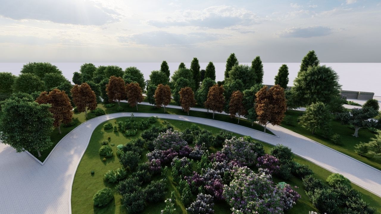 park-public park-Private Park Landscape 3D model_8