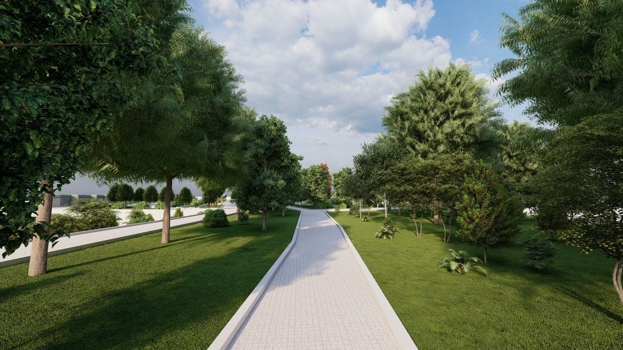 park-public park-Private Park Landscape 3D model_3