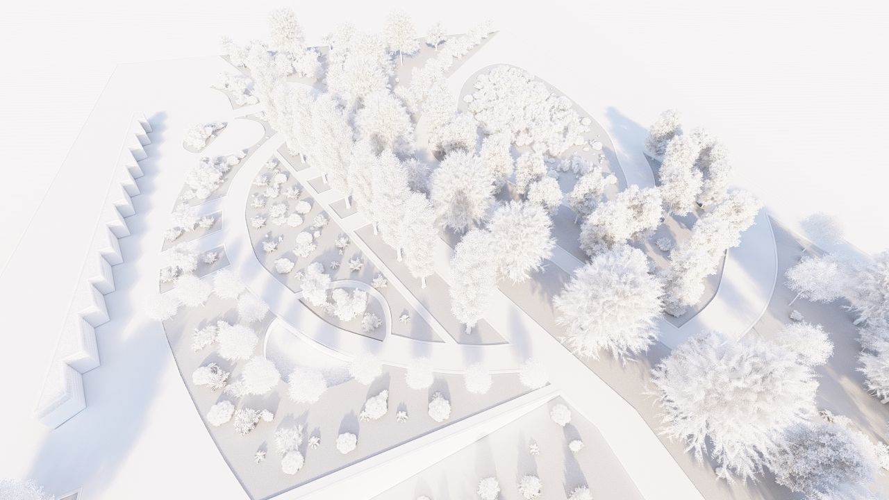 park-public park-Private Park Landscape 3D model_22