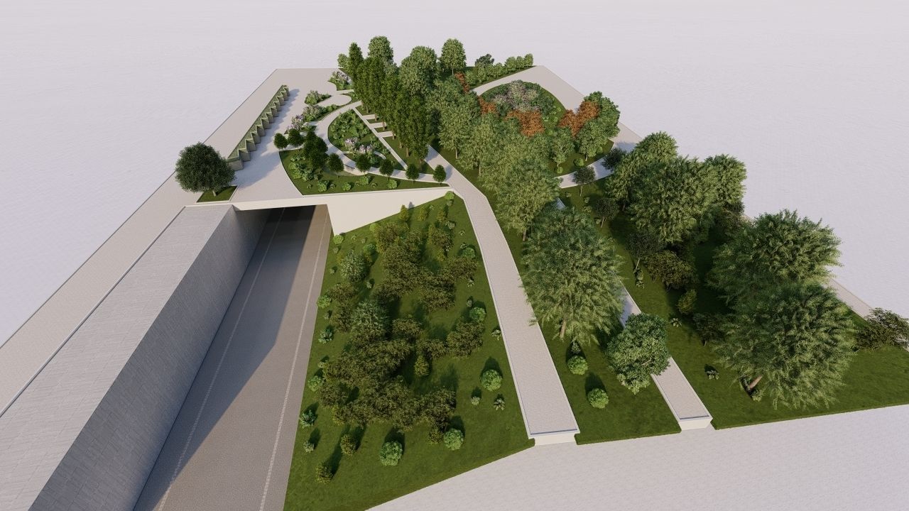 park-public park-Private Park Landscape 3D model_2