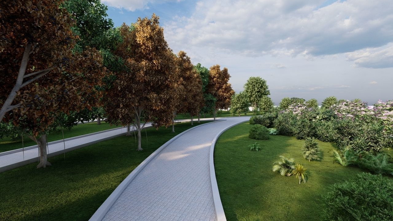 park-public park-Private Park Landscape 3D model_1