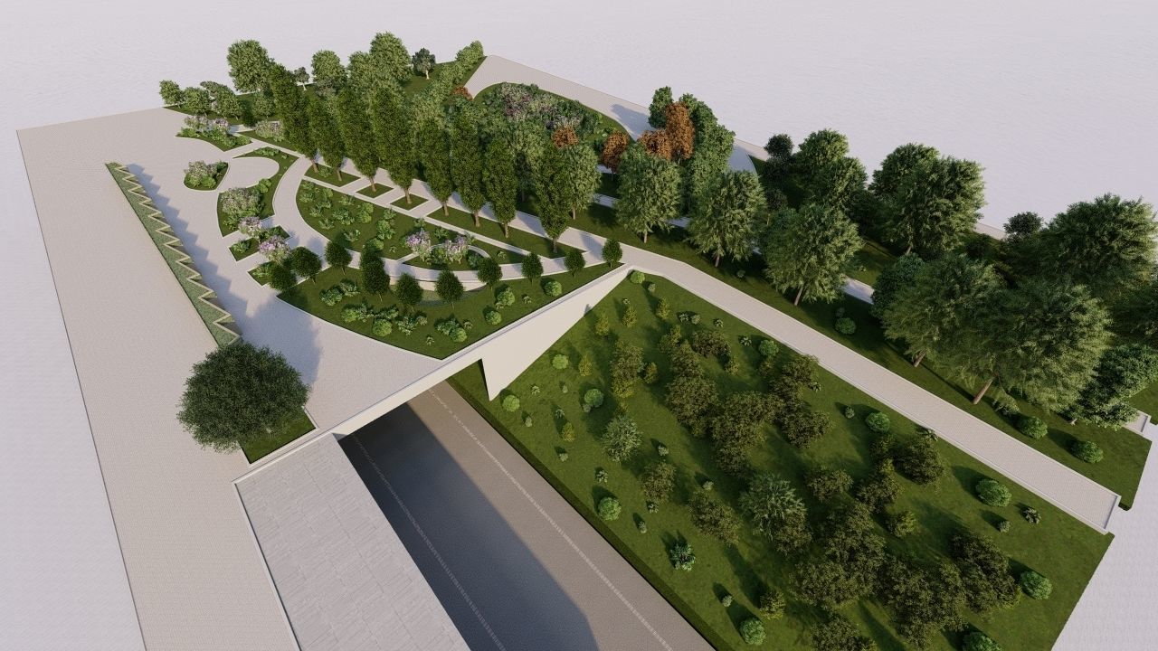 park-public park-Private Park Landscape 3D model_15