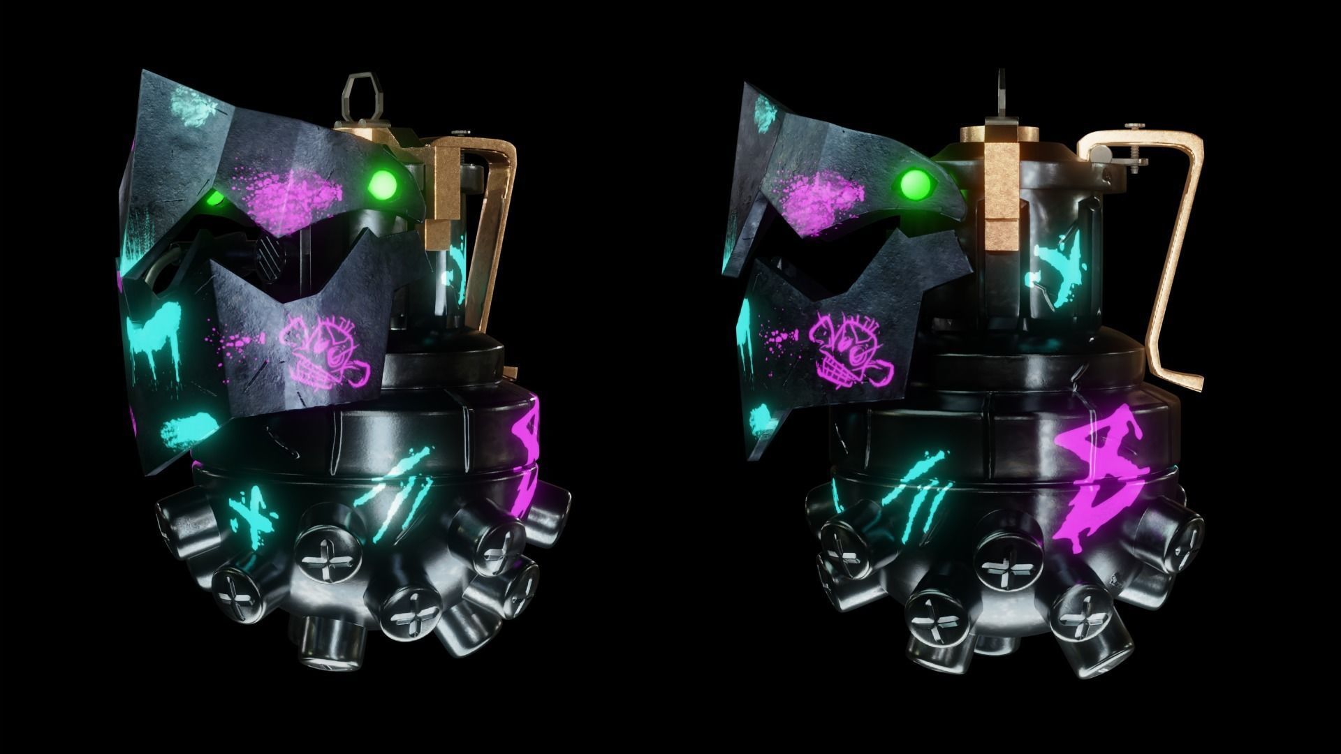 Jinx grenade  Low-poly 3D model_1