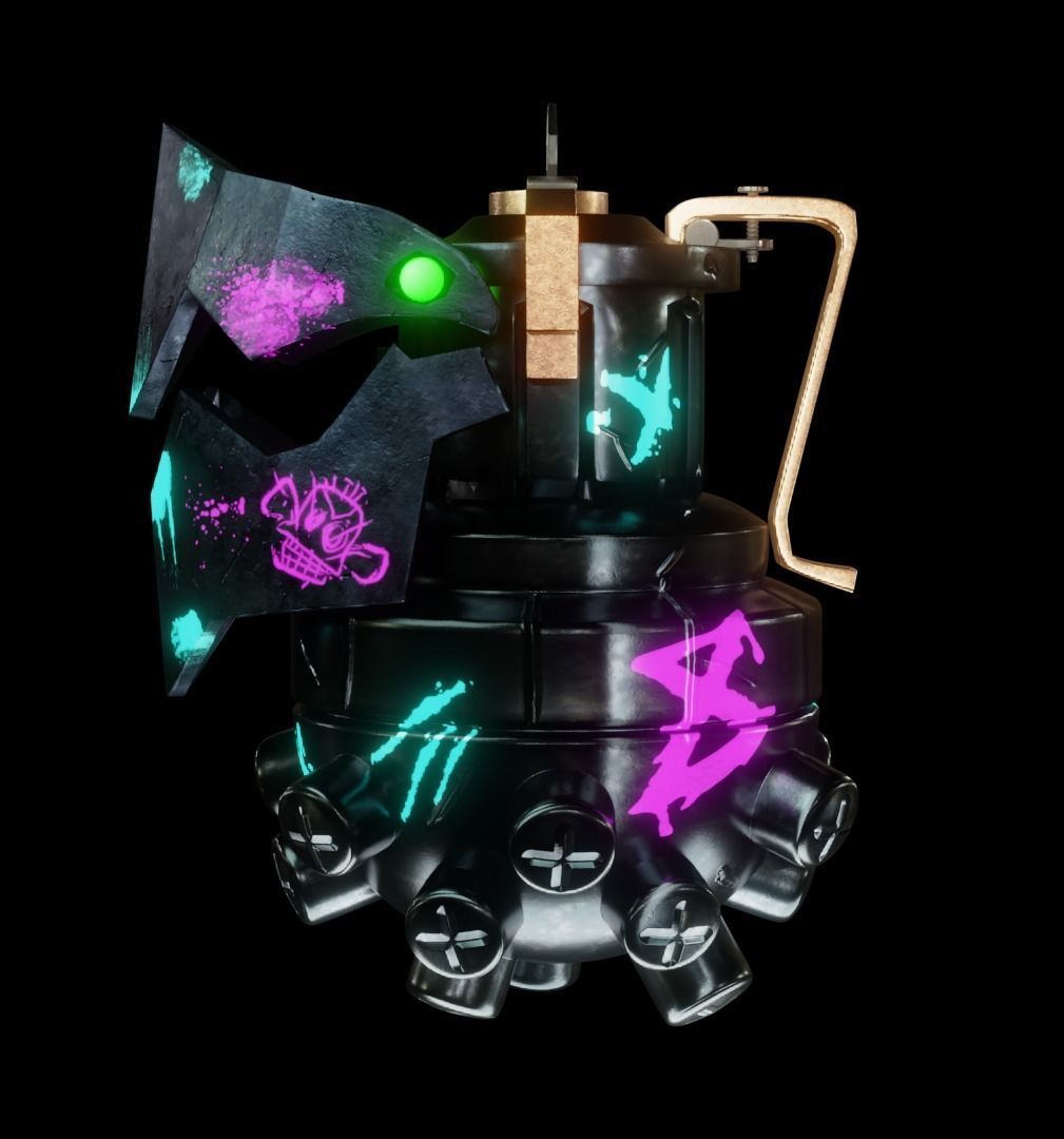 Jinx grenade  Low-poly 3D model_3