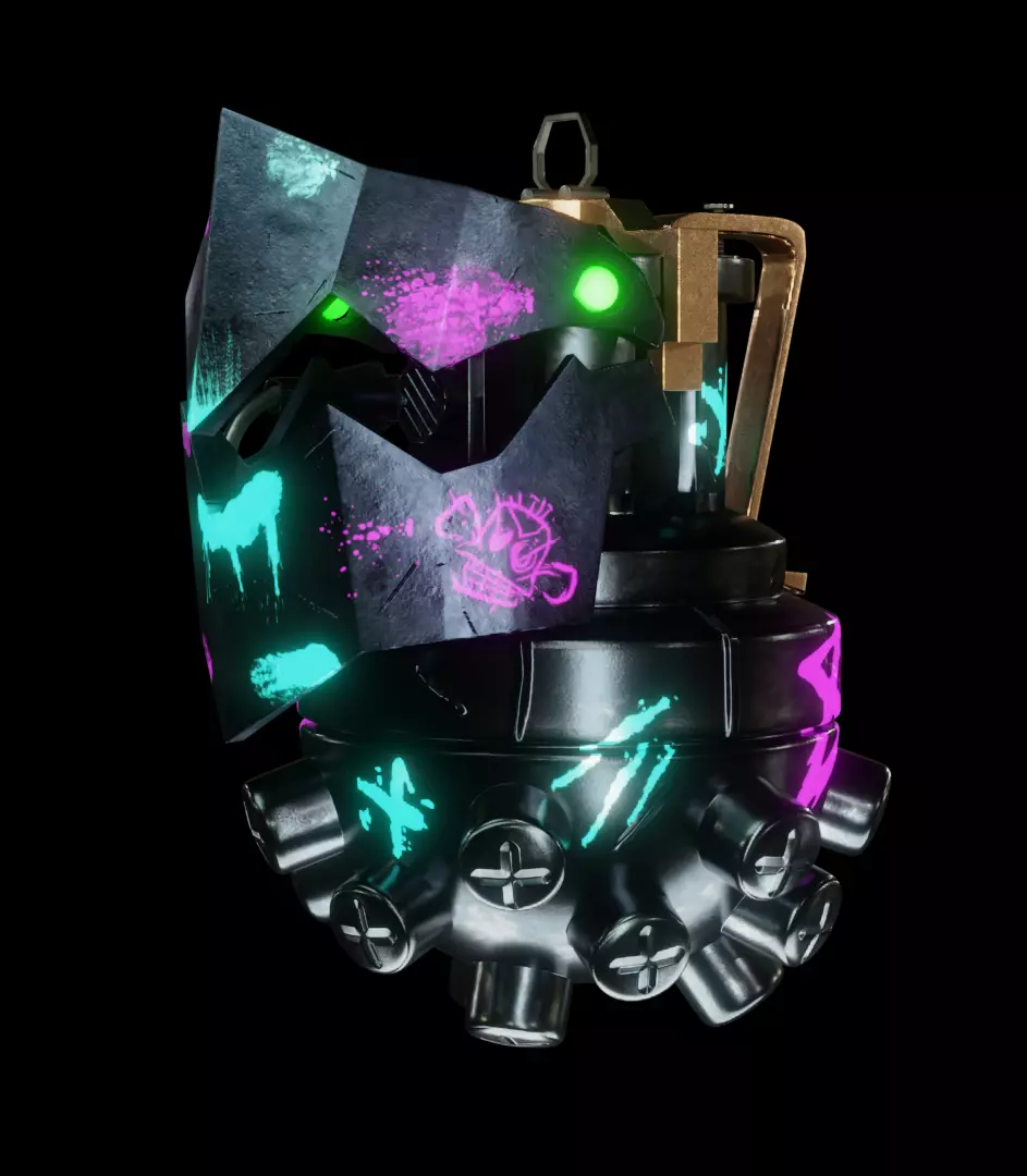 Jinx grenade  Low-poly 3D model_0