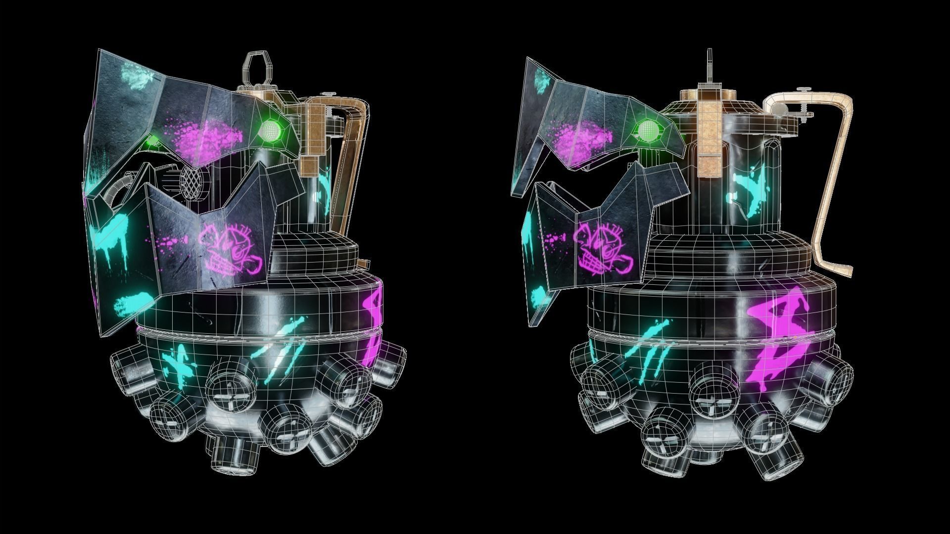 Jinx grenade  Low-poly 3D model_2