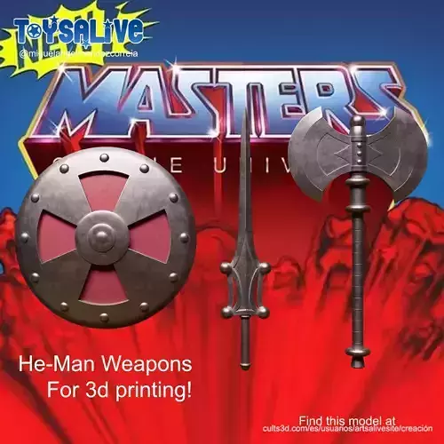 He-Man All weapons  3D print model