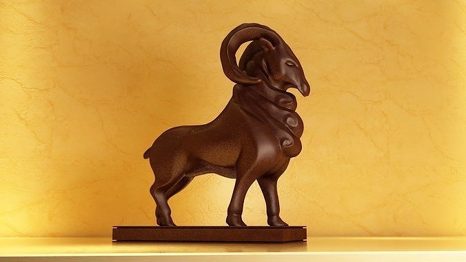 goat animal horn nature mammal farm barn sheep sculpture  3D model