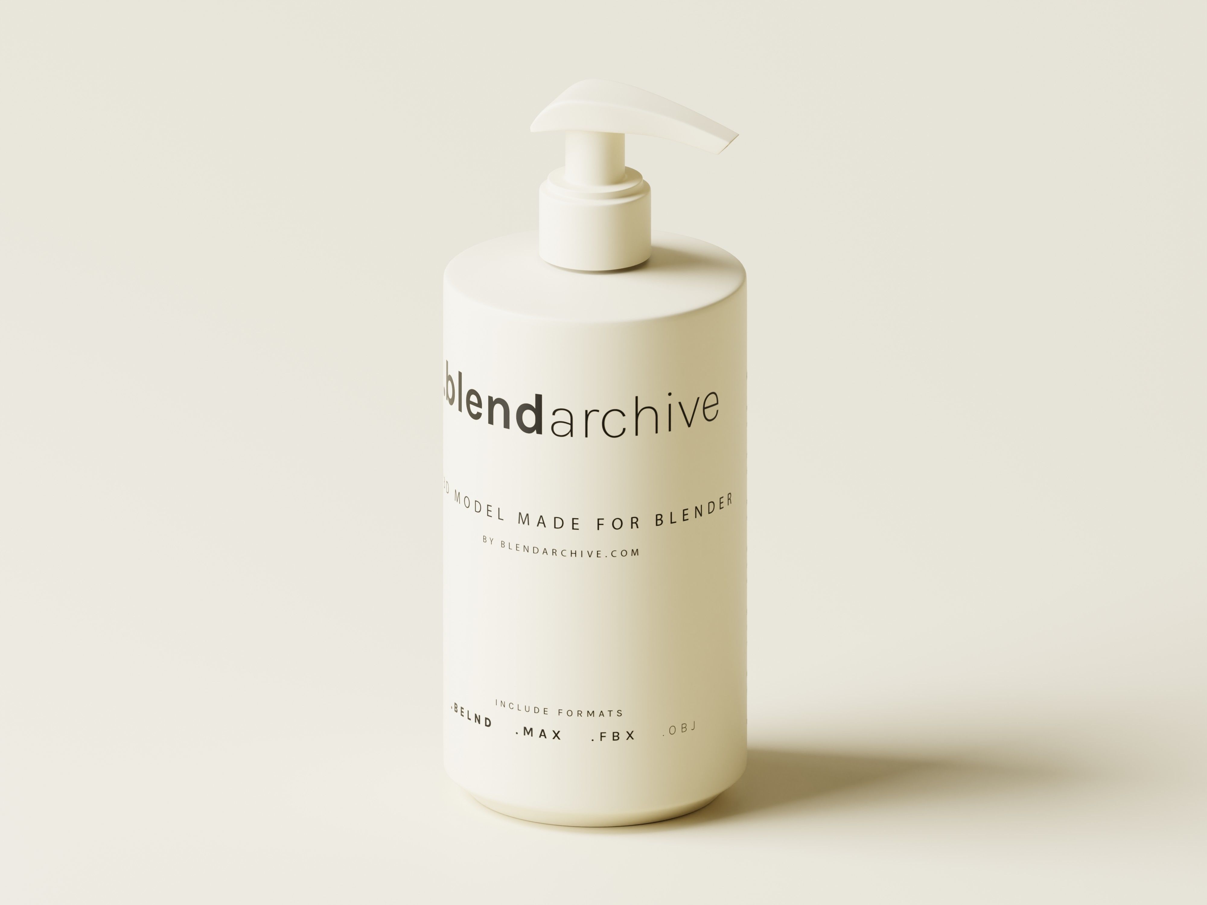 Cosmetic Pump Bottle 3D Model Low-poly 3D model_3