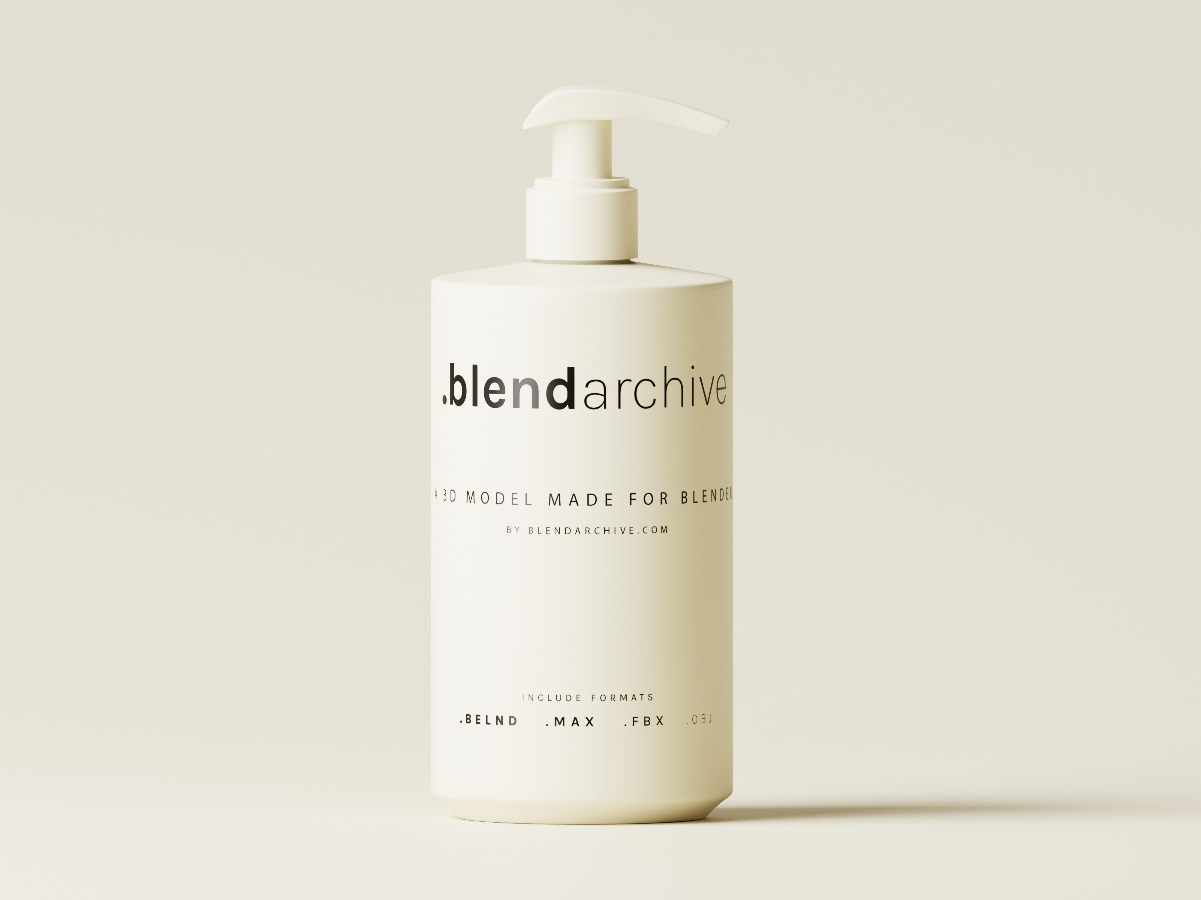 Cosmetic Pump Bottle 3D Model Low-poly 3D model_1