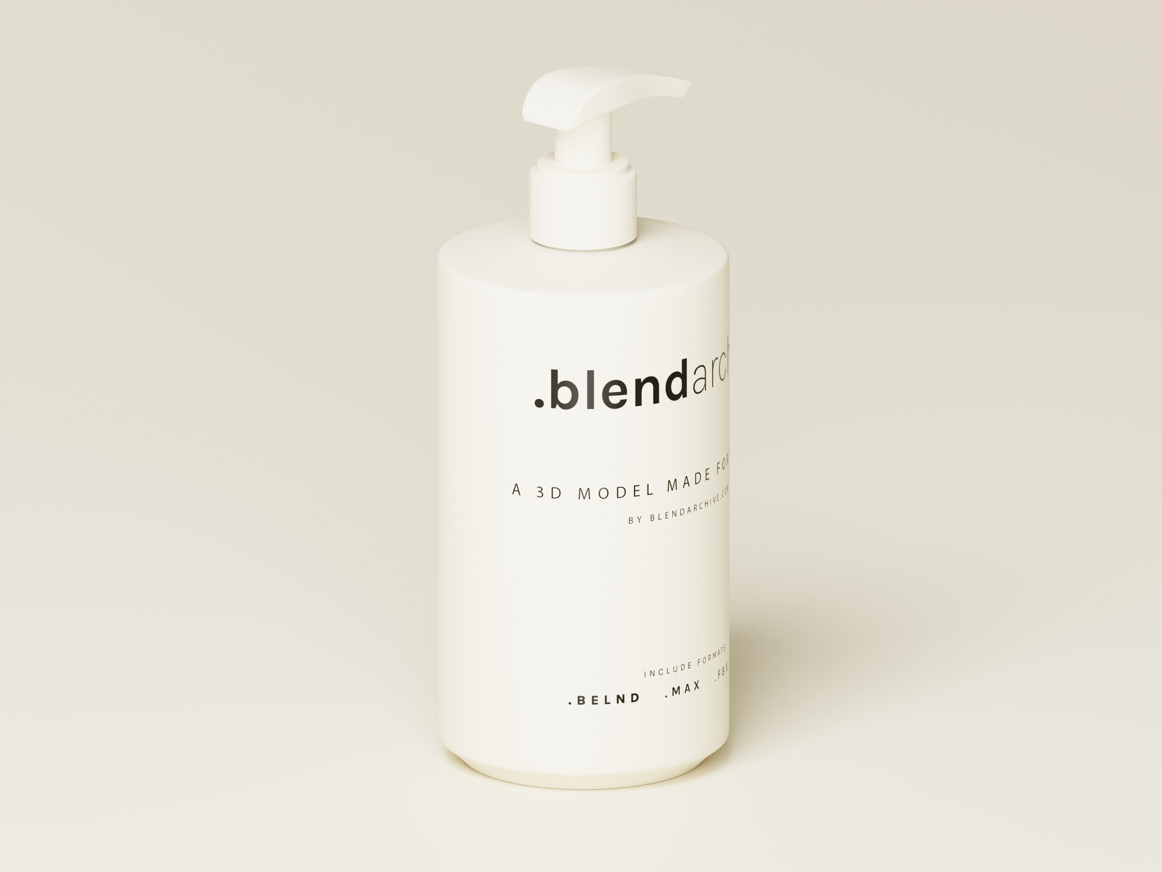 Cosmetic Pump Bottle 3D Model Low-poly 3D model_4