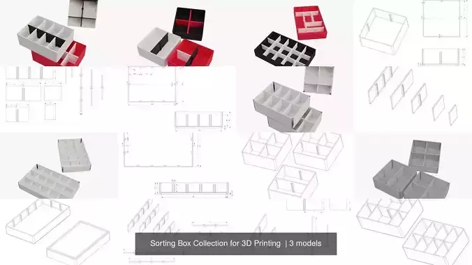 Sorting Box Collection for 3D Printing 