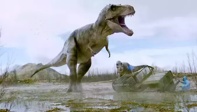 T Rex Chase Scene