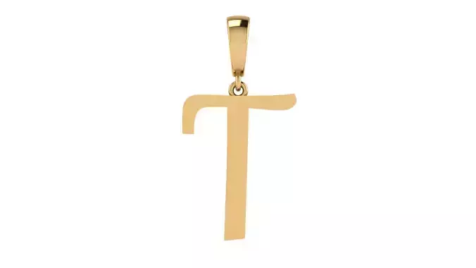 Pendant Alphabet Letter 15 mm Gabriola T