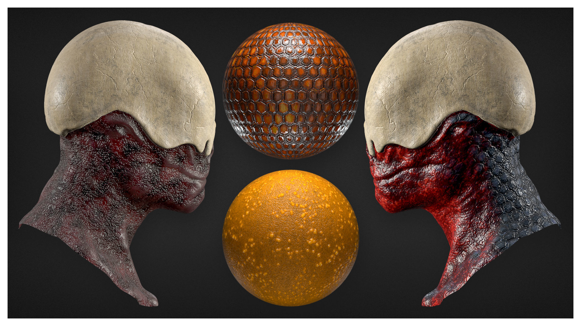 Creature Skin Smart Material For Substance Painter Low-poly 3D model_1