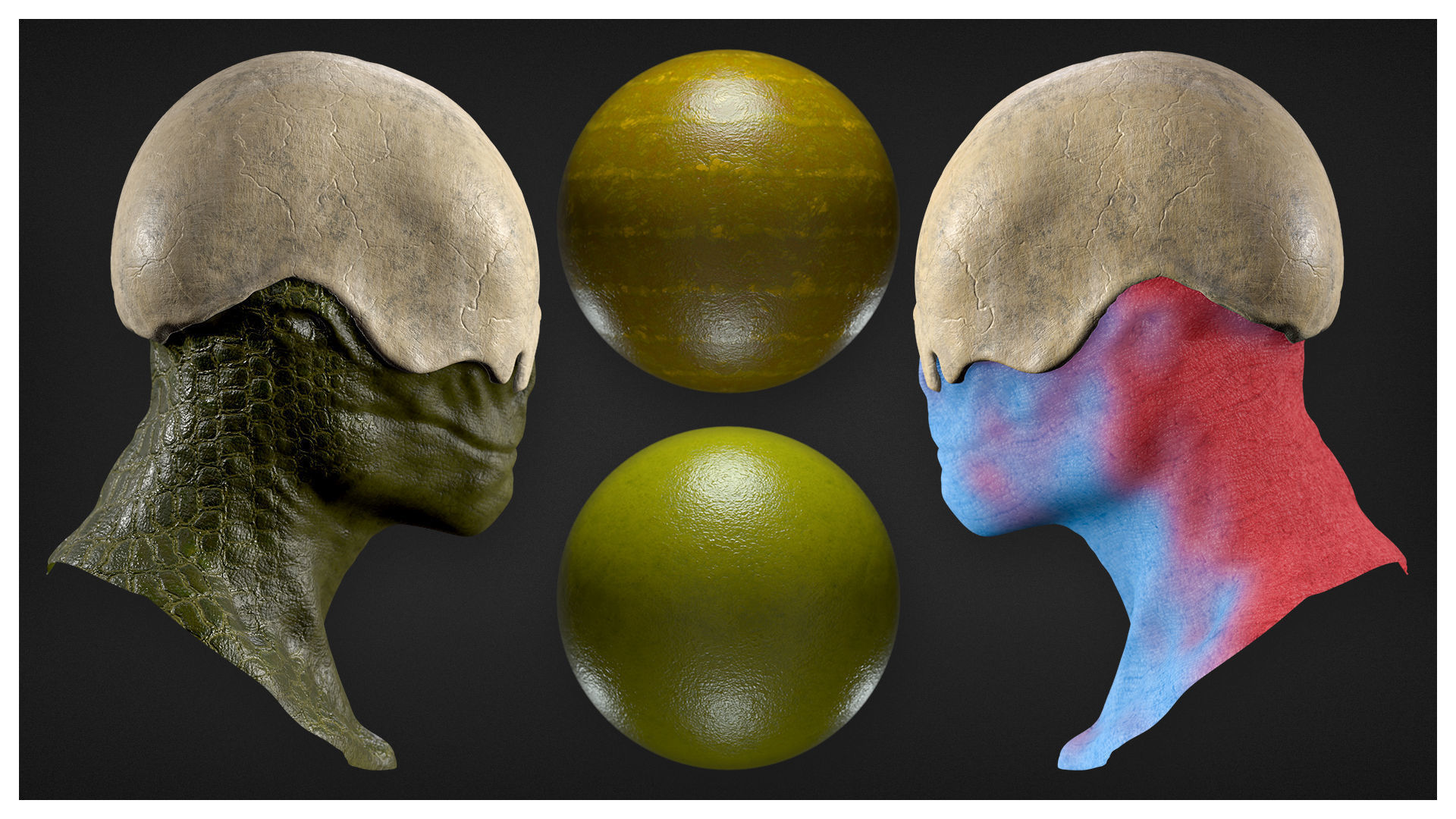 Creature Skin Smart Material For Substance Painter Low-poly 3D model_4