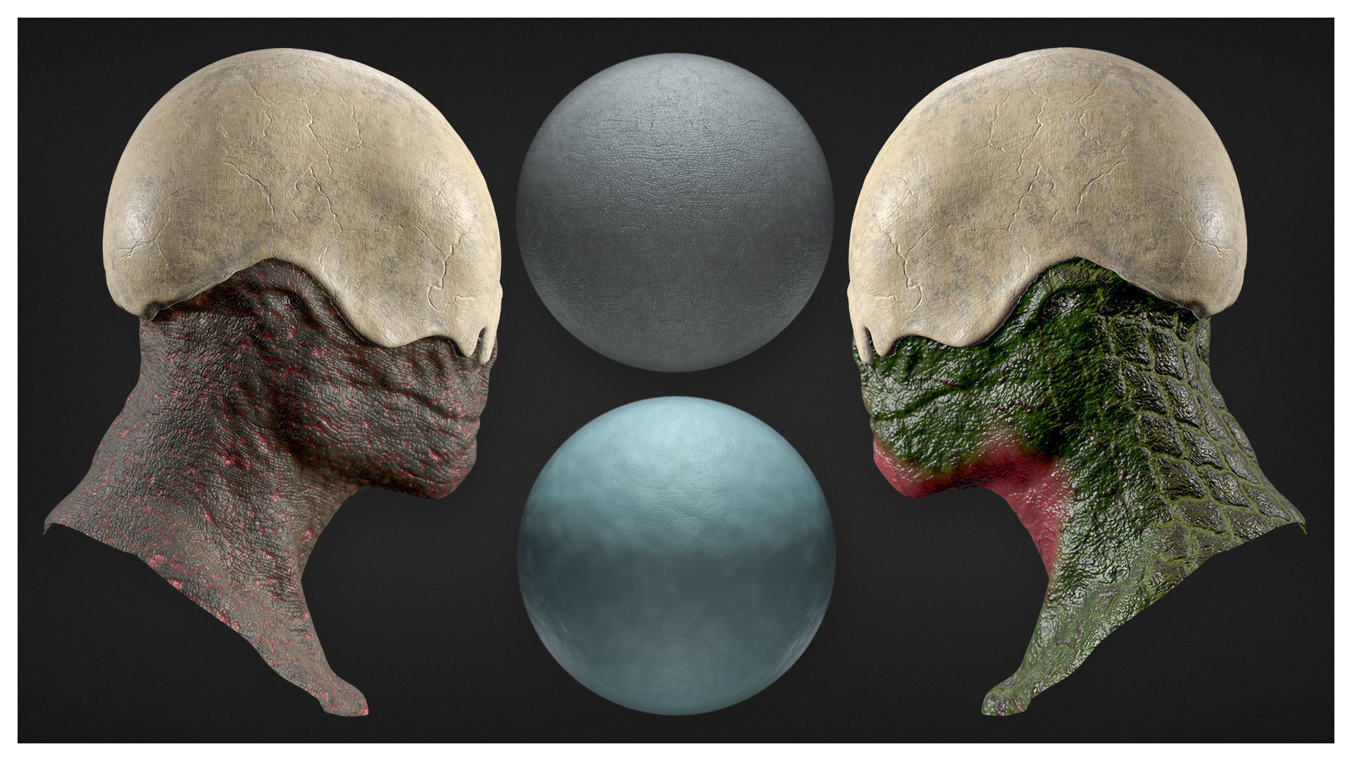 Creature Skin Smart Material For Substance Painter Low-poly 3D model_5