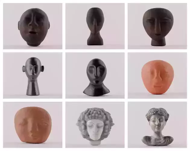 Collection 1 of 3D Sculptures for Archviz