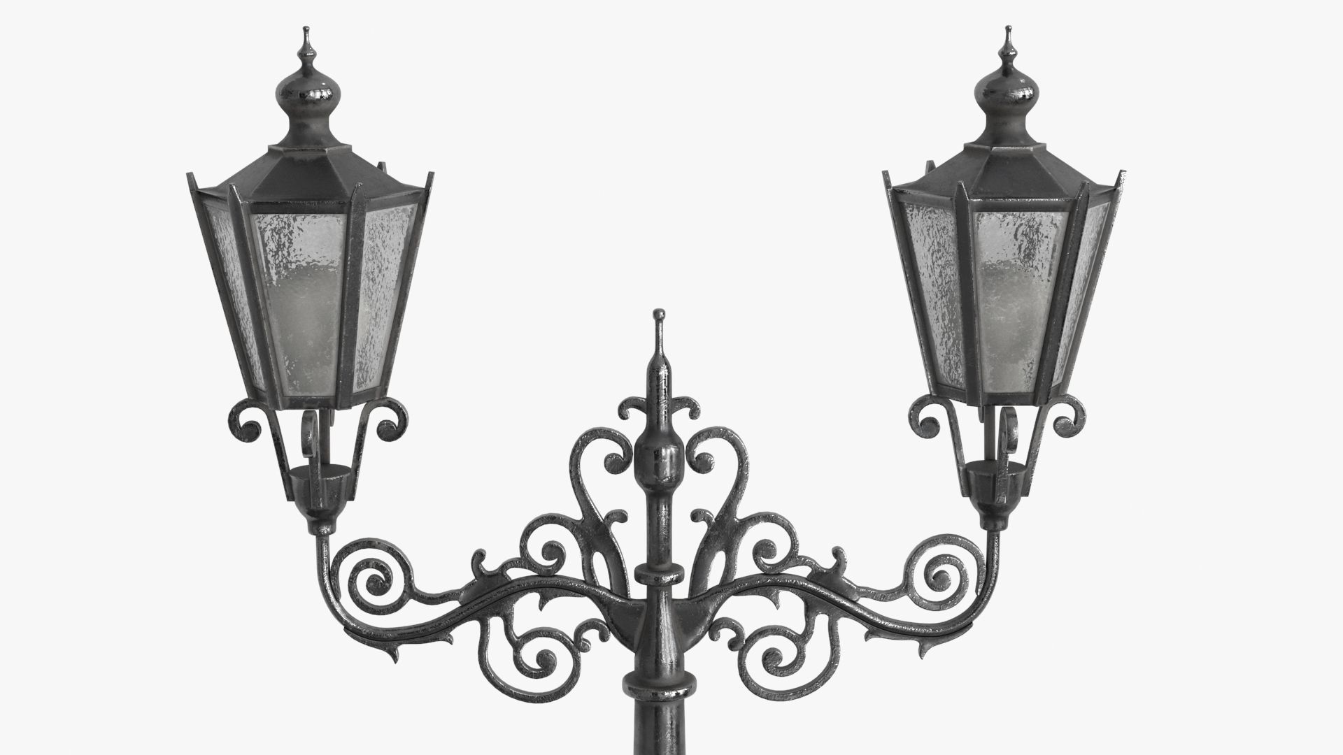 Street Light Low-poly 3D model_3