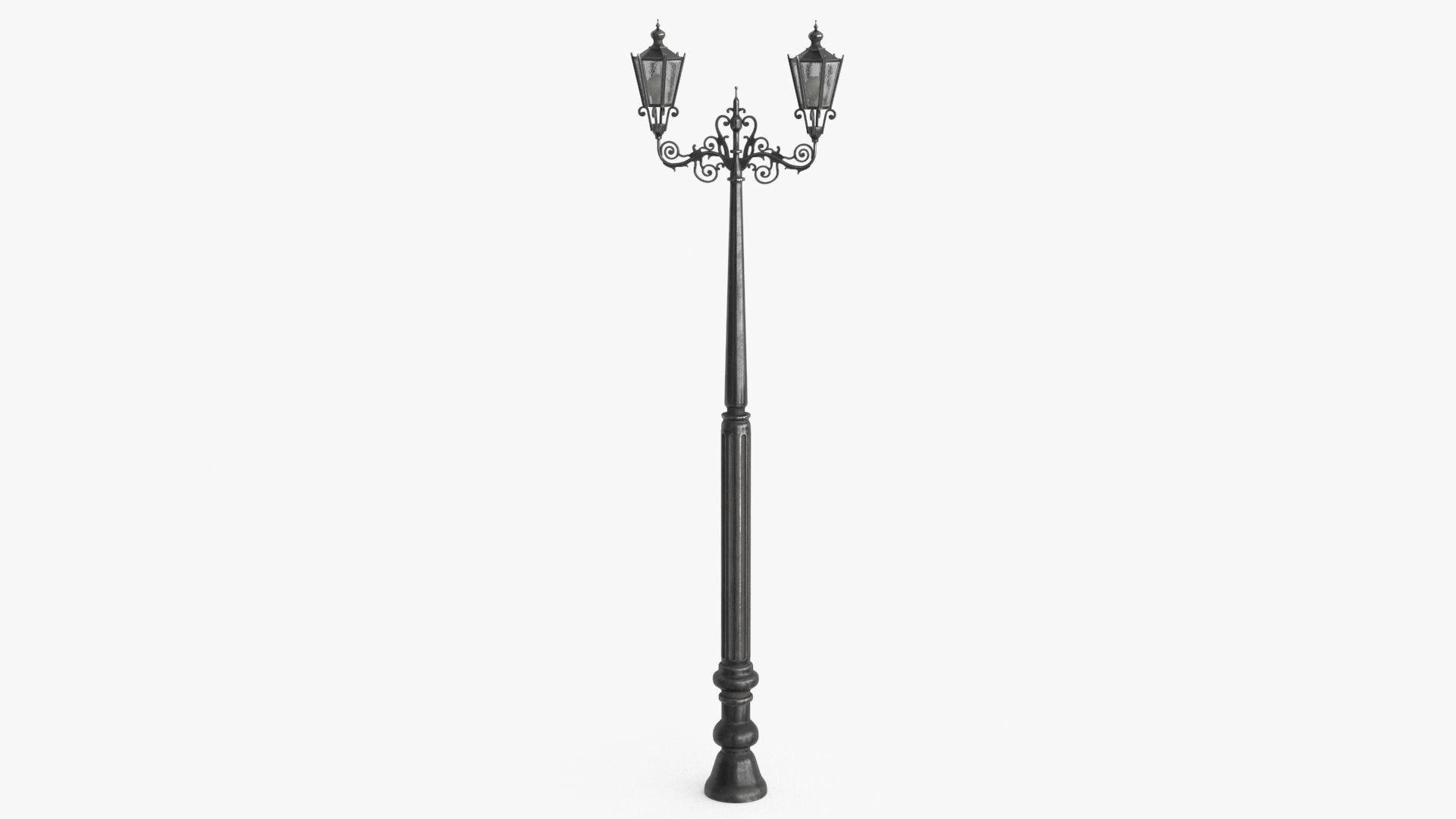 Street Light Low-poly 3D model_11