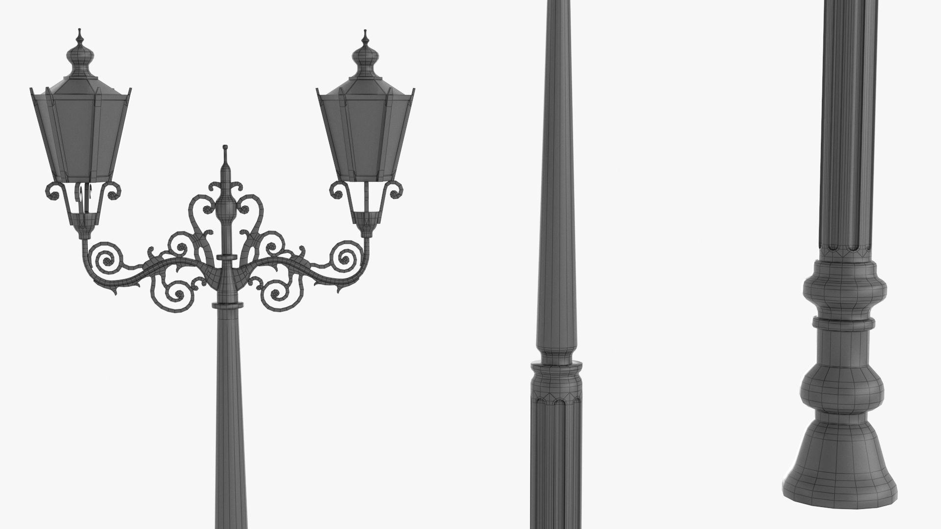 Street Light Low-poly 3D model_14